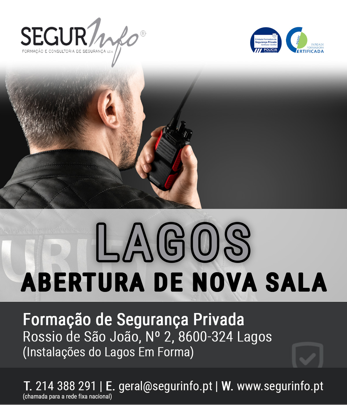 Abertura de Nova Sala de Formação Segurança Privada em Lagos